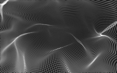 Çokgen alanı düşük Poli koyu arka plan, 3d render