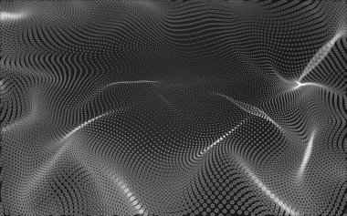 Çokgen alanı düşük Poli koyu arka plan, 3d render