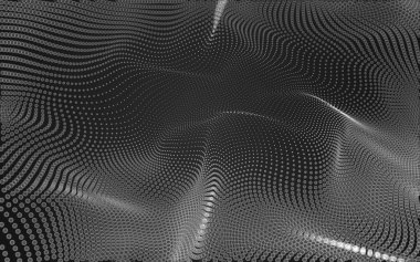 Çokgen alanı düşük Poli koyu arka plan, 3d render