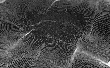 Çokgen alanı düşük Poli koyu arka plan, 3d render