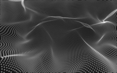 Çokgen alanı düşük Poli koyu arka plan, 3d render