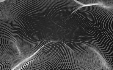 Çokgen alanı düşük Poli koyu arka plan, 3d render