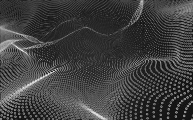 Çokgen alanı düşük Poli koyu arka plan, 3d render