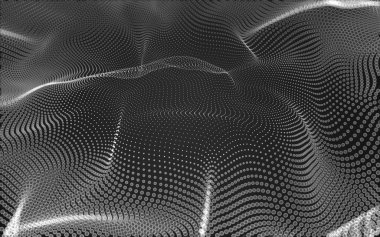 Çokgen alanı düşük Poli koyu arka plan, 3d render