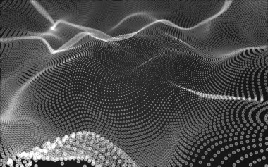 Çokgen alanı düşük Poli koyu arka plan, 3d render