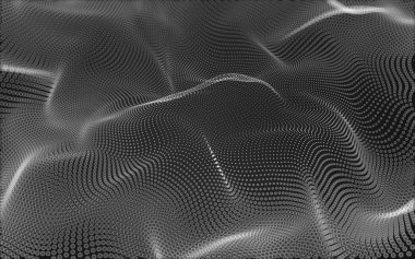 Çokgen alanı düşük Poli koyu arka plan, 3d render