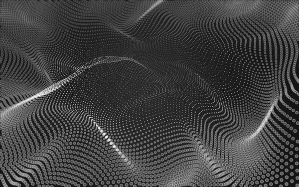 Espace polygonal abstrait bas fond poly foncé, rendu 3d — Photo