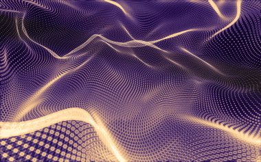 Çokgen alanı düşük Poli koyu arka plan, 3d render