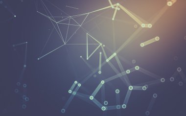 Çokgen alanı düşük Poli koyu arka plan, 3d render