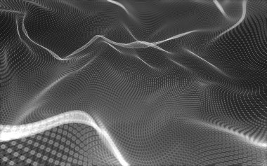 Çokgen alanı düşük Poli koyu arka plan, 3d render