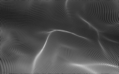 Çokgen alanı düşük Poli koyu arka plan, 3d render