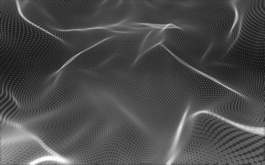 Çokgen alanı düşük Poli koyu arka plan, 3d render