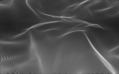 Çokgen alanı düşük Poli koyu arka plan, 3d render