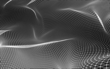 Çokgen alanı düşük Poli koyu arka plan, 3d render