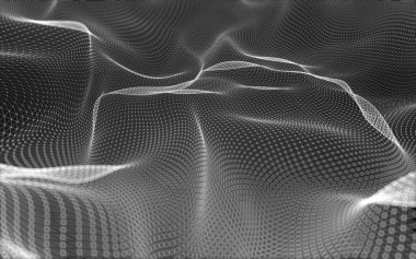 Çokgen alanı düşük Poli koyu arka plan, 3d render