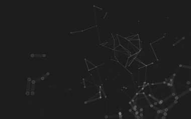 Çokgen alanı düşük Poli koyu arka plan, 3d render