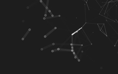Çokgen alanı düşük Poli koyu arka plan, 3d render