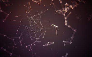 Çokgen alanı düşük Poli koyu arka plan, 3d render