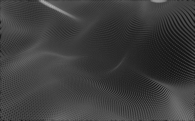 Çokgen alanı düşük Poli koyu arka plan, 3d render