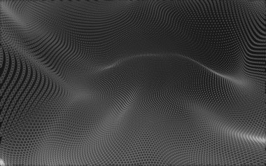 Çokgen alanı düşük Poli koyu arka plan, 3d render