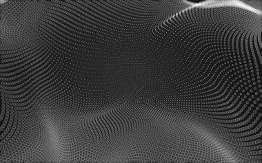 Çokgen alanı düşük Poli koyu arka plan, 3d render