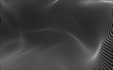 Çokgen alanı düşük Poli koyu arka plan, 3d render