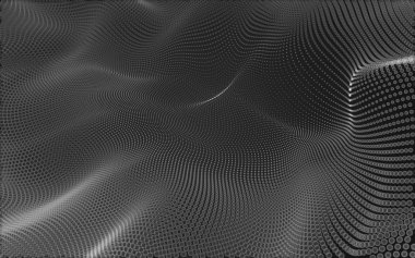 Çokgen alanı düşük Poli koyu arka plan, 3d render