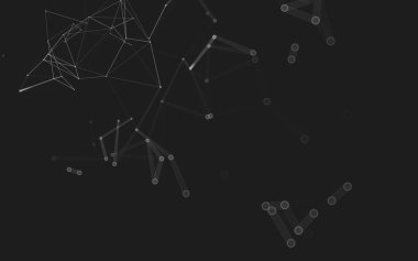 Çokgen alanı düşük Poli koyu arka plan, 3d render