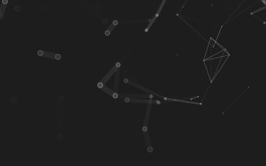 Çokgen alanı düşük Poli koyu arka plan, 3d render