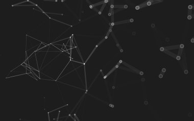 Çokgen alanı düşük Poli koyu arka plan, 3d render