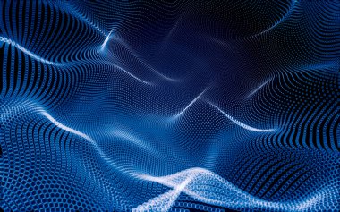 Çokgen alanı düşük Poli koyu arka plan, 3d render