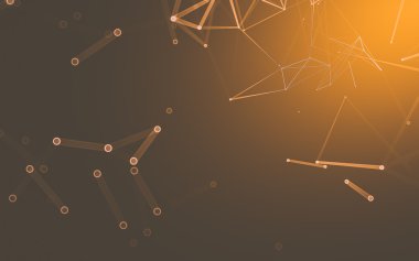 Çokgen alanı düşük Poli koyu arka plan, 3d render