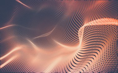 Çokgen alanı düşük Poli koyu arka plan, 3d render