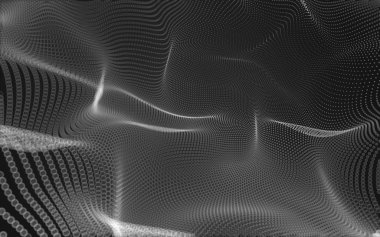 Çokgen alanı düşük Poli koyu arka plan, 3d render