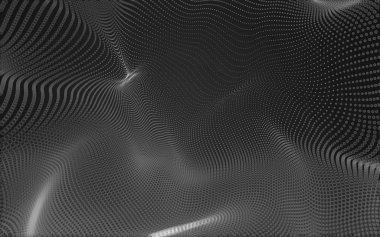 Çokgen alanı düşük Poli koyu arka plan, 3d render