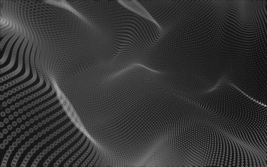 Çokgen alanı düşük Poli koyu arka plan, 3d render