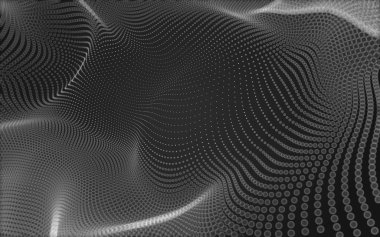 Çokgen alanı düşük Poli koyu arka plan, 3d render