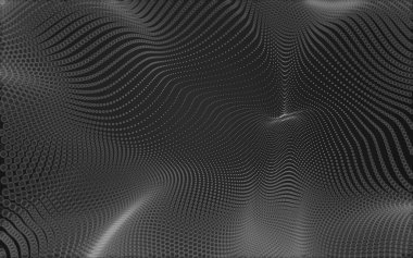 Çokgen alanı düşük Poli koyu arka plan, 3d render