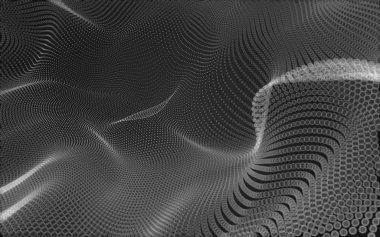 Çokgen alanı düşük Poli koyu arka plan, 3d render