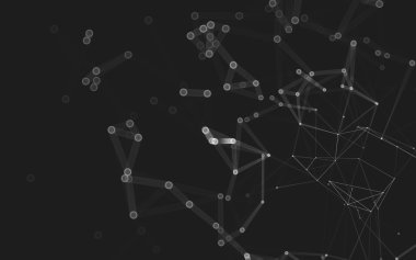 Çokgen alanı düşük Poli koyu arka plan, 3d render