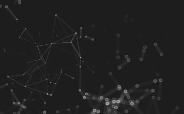 Çokgen alanı düşük Poli koyu arka plan, 3d render