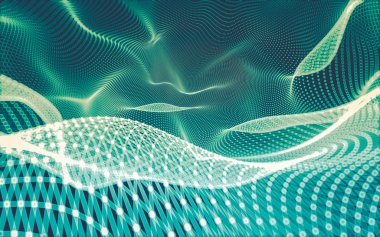 Çokgen alanı düşük Poli koyu arka plan, 3d render