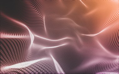 Çokgen alanı düşük Poli koyu arka plan, 3d render