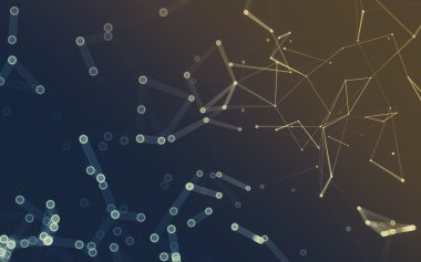 Çokgen alanı düşük Poli koyu arka plan, 3d render