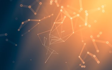 Çokgen alanı düşük Poli koyu arka plan, 3d render