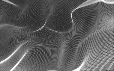 Çokgen alanı düşük Poli koyu arka plan, 3d render