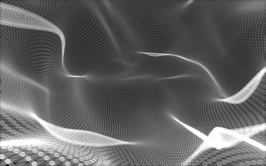 Çokgen alanı düşük Poli koyu arka plan, 3d render