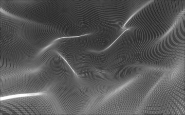 Çokgen alanı düşük Poli koyu arka plan, 3d render