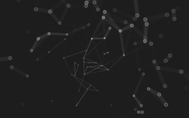 Çokgen alanı düşük Poli koyu arka plan, 3d render