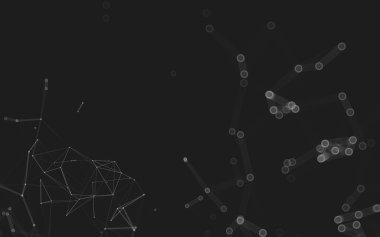 Çokgen alanı düşük Poli koyu arka plan, 3d render